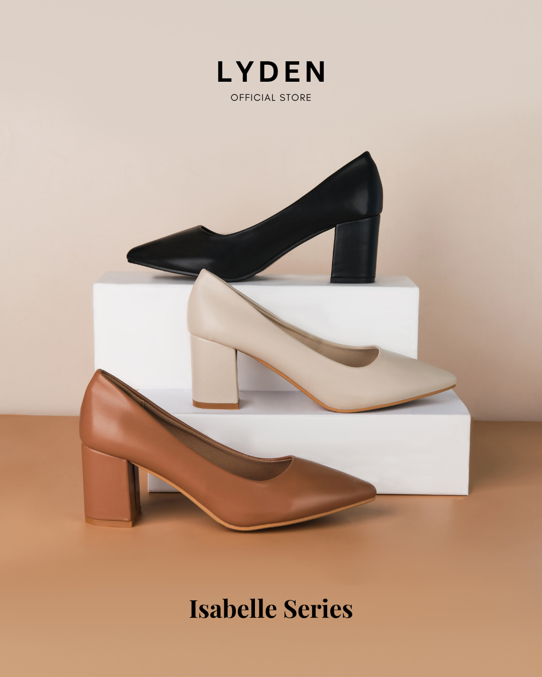 【NEW】Lyden Isabelle Series 6.5cm pump heels - Beige
