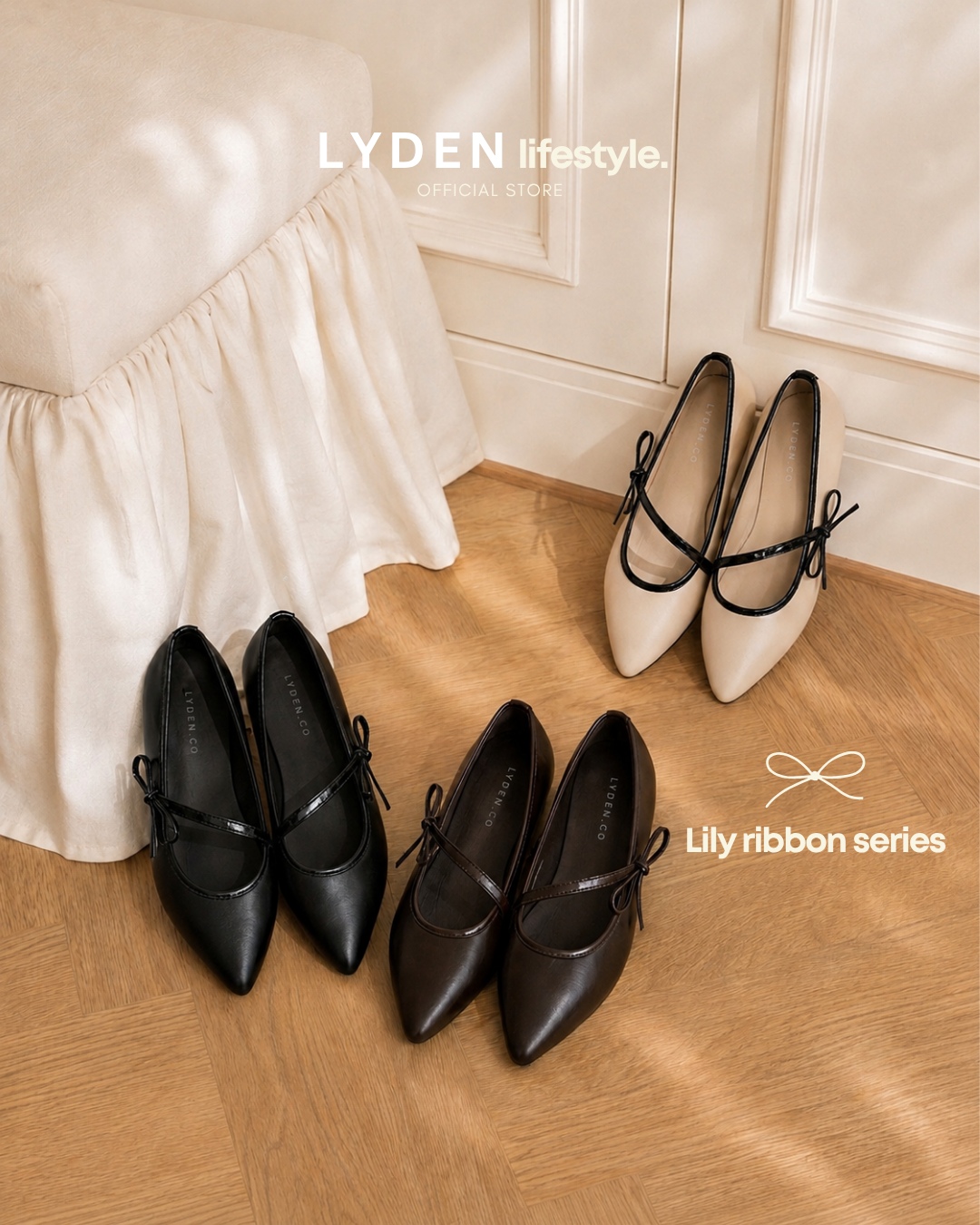 【NEW】Lyden Lily Ribbon Flats Series