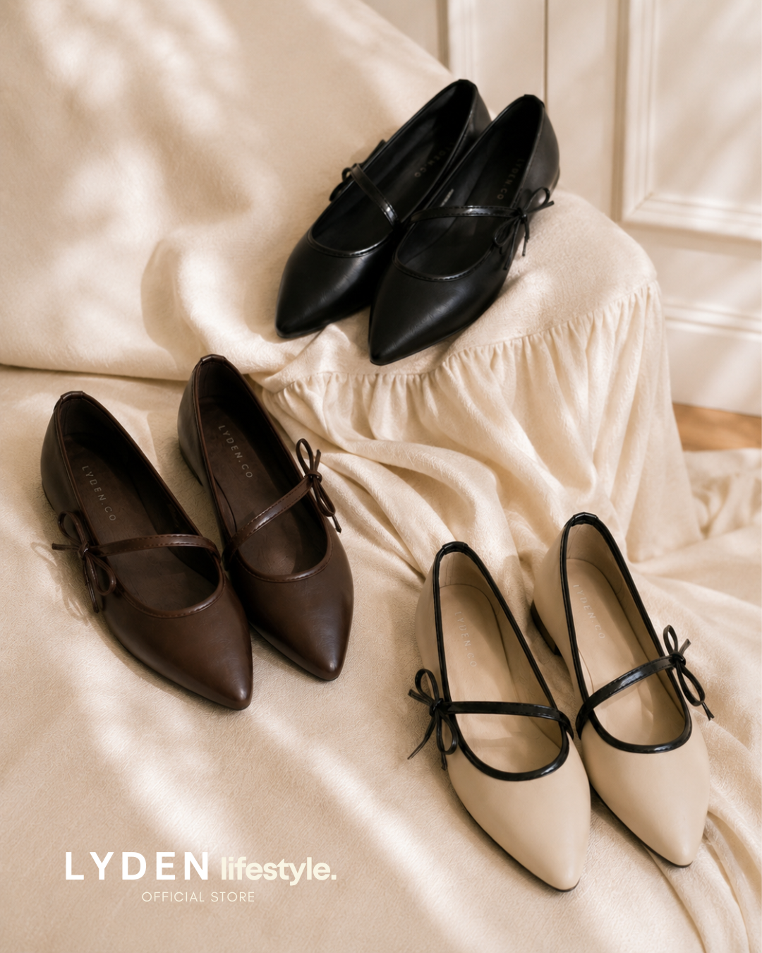 【NEW】Lyden Lily Ribbon Flats Series