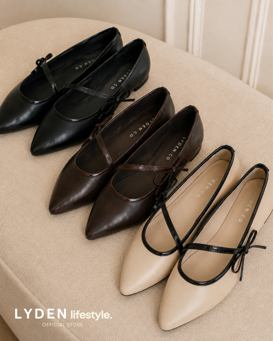 【NEW】Lyden Lily Ribbon Flats Series