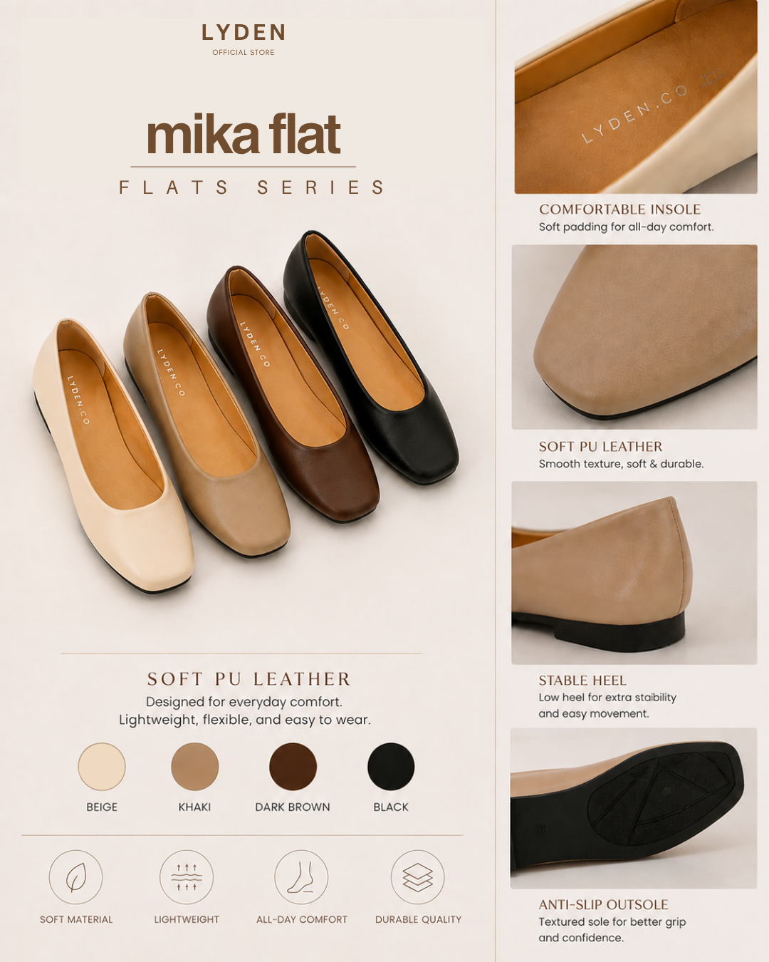 【NEW】Lyden Mika Flats Series