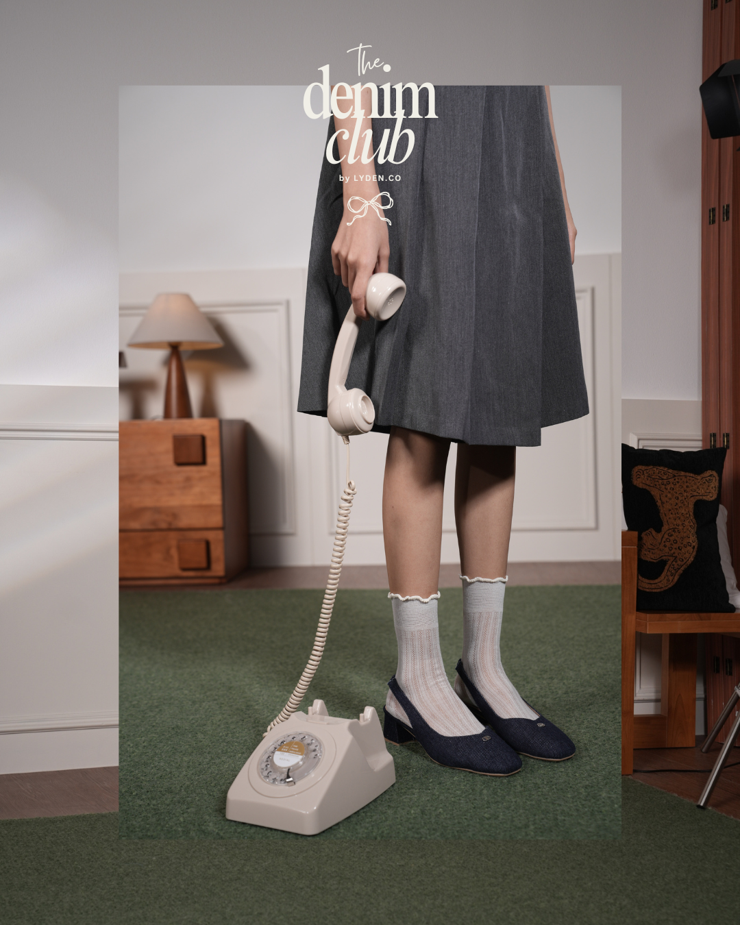 【NEW】Lyden Denim Club Heels Series 5cm pump heels - Blue