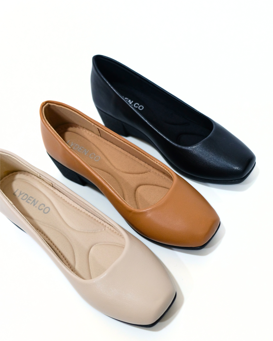 【NEW】Lyden Rina Toe Wedges Series 4cm heels - Classic Black//Khaki//Beige