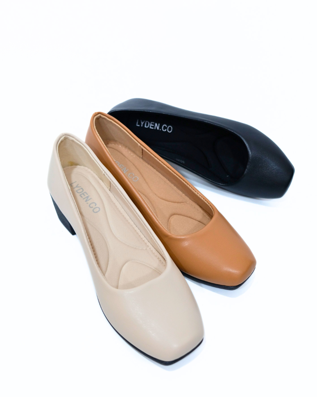 【NEW】Lyden Rina Toe Wedges Series 4cm heels - Classic Black//Khaki//Beige