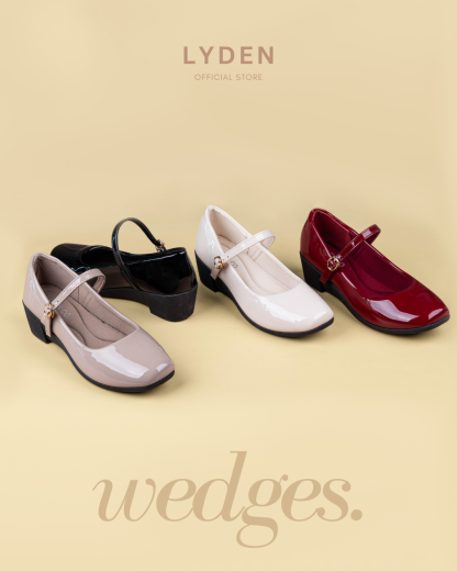 【NEW】Lyden Mary Jane Wedges Series 4cm heels - Classic Black//Maroon//Khaki//Beige