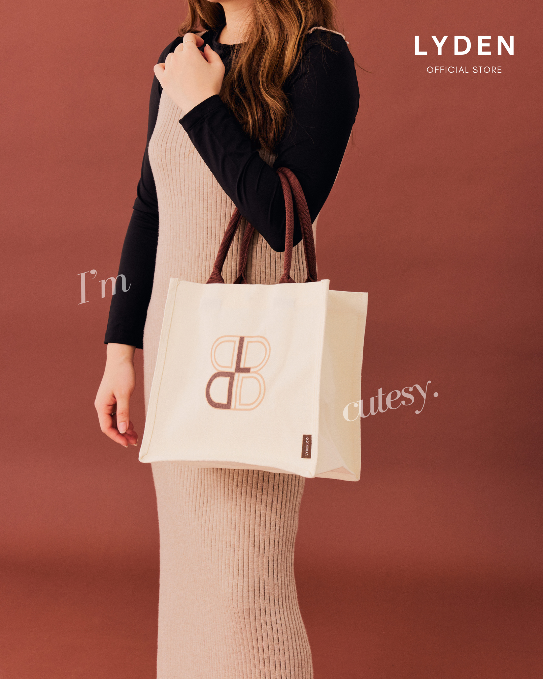 【NEW】 Lyden Exclusive  Demure/Cutesy / Mindful  Tote Bag/ Canvas Bag / Handbag / Prints Bag / Grocery Bag