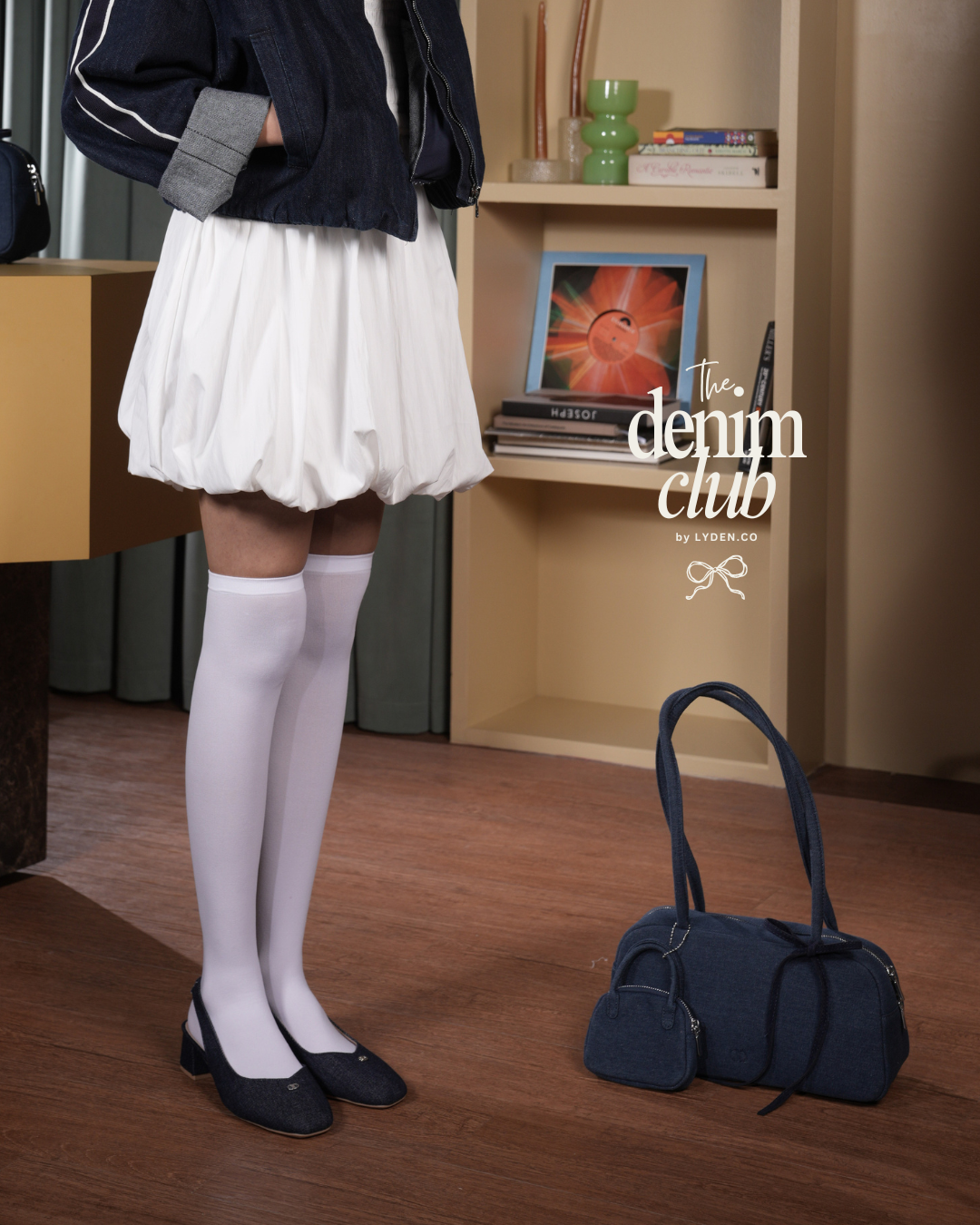 【NEW】Lyden Denim Club Heels Series 5cm pump heels - Blue