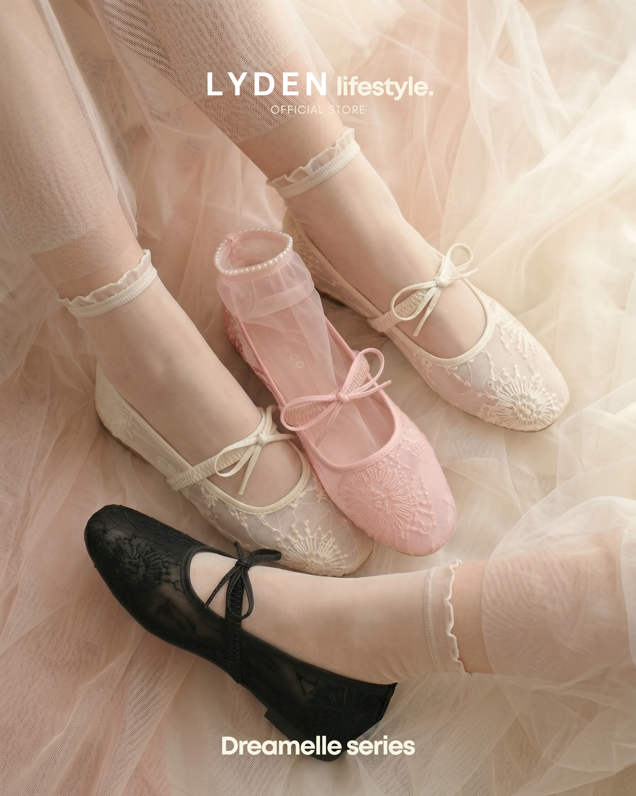 【NEW】Dreamelle Series- Beige//Pink//Black
