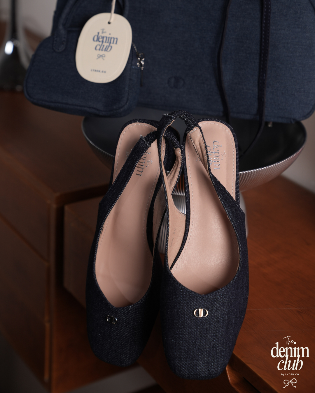 【NEW】Lyden Denim Club Heels Series 5cm pump heels - Blue