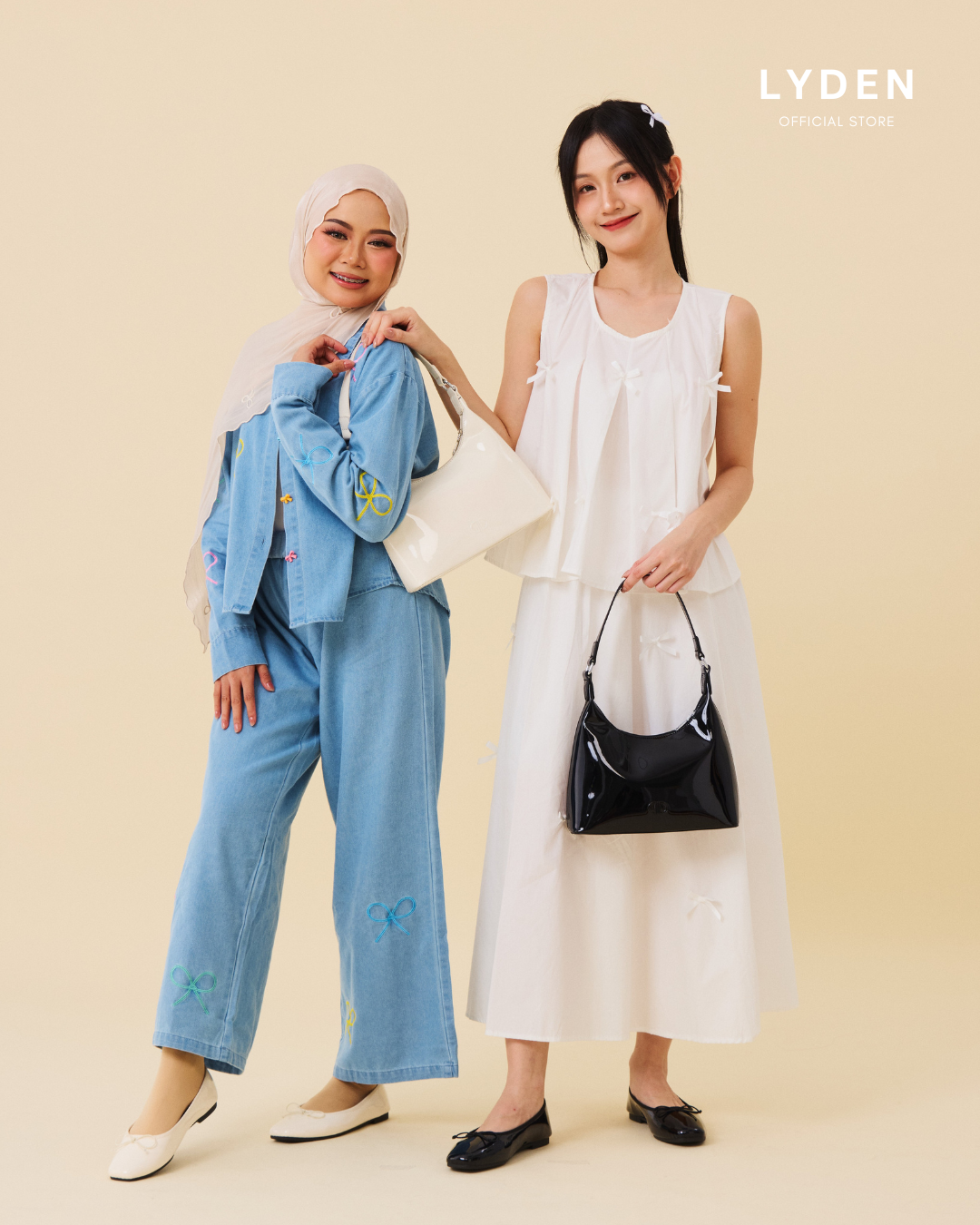 【NEW】Lyden Mary Jane Glossy Flats - White//Silver//Maroon//Classic Black