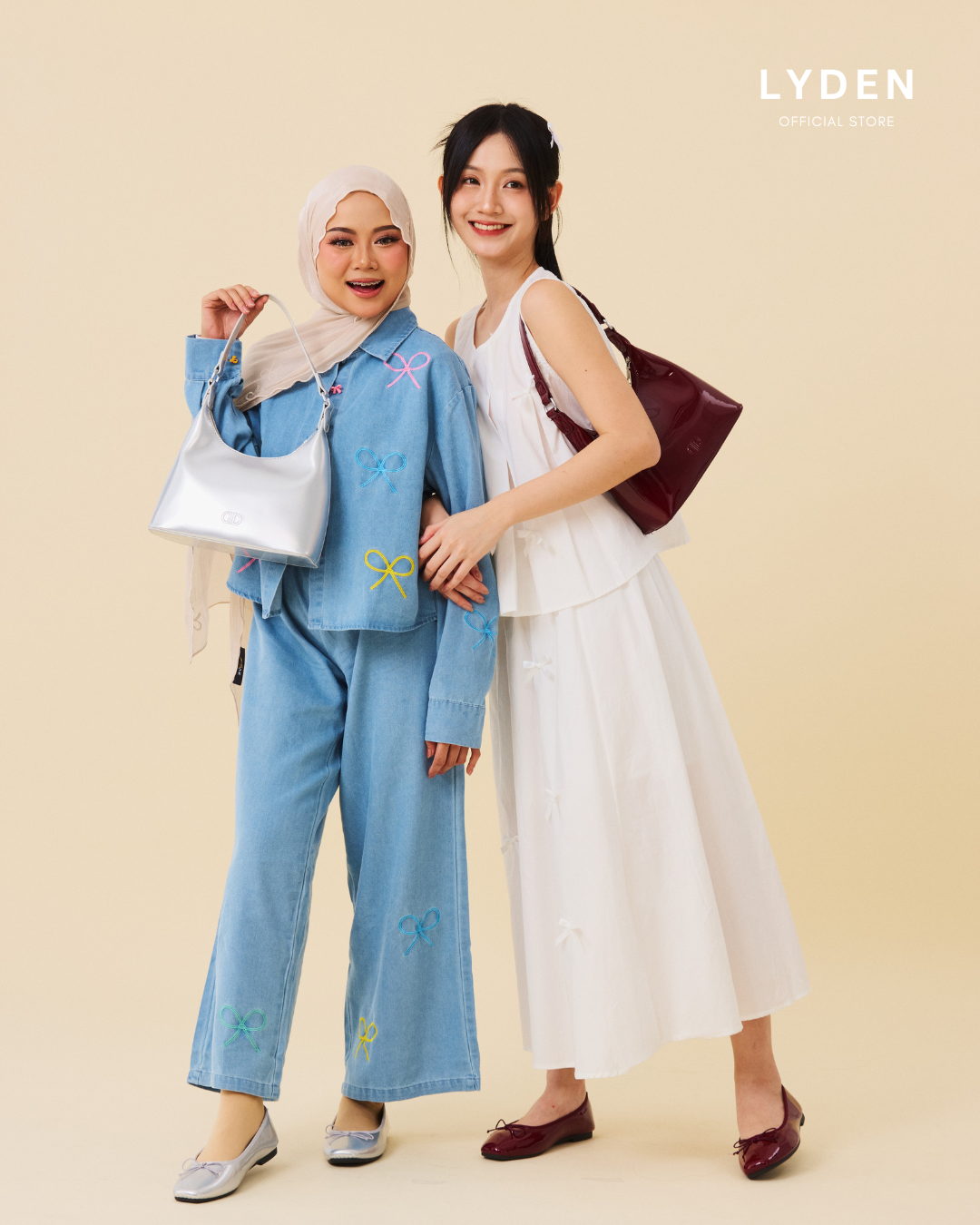 【NEW】Lyden Mary Jane Glossy Flats - White//Silver//Maroon//Classic Black