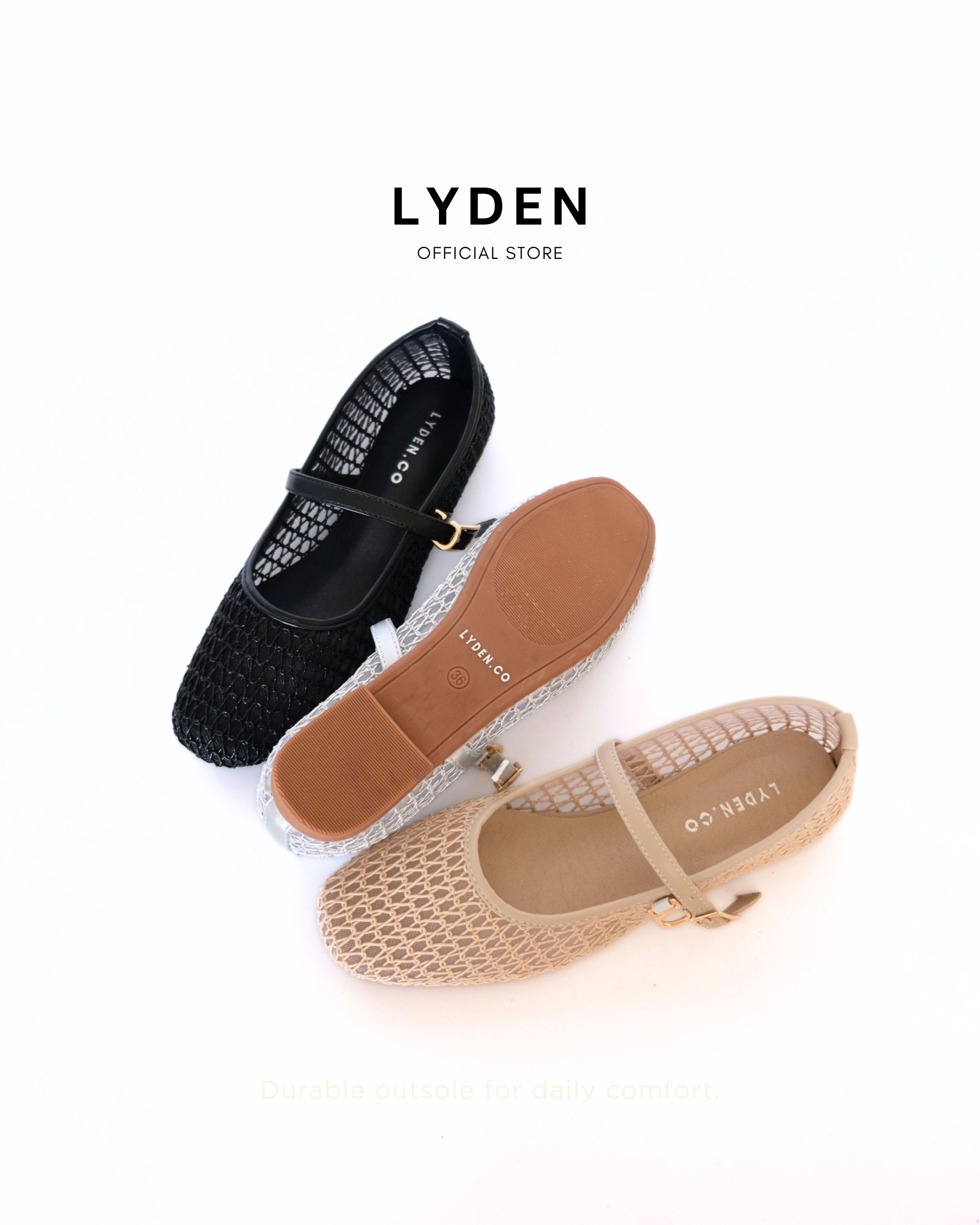 【NEW】Velisse Series Flats- Grey//Khaki//Black