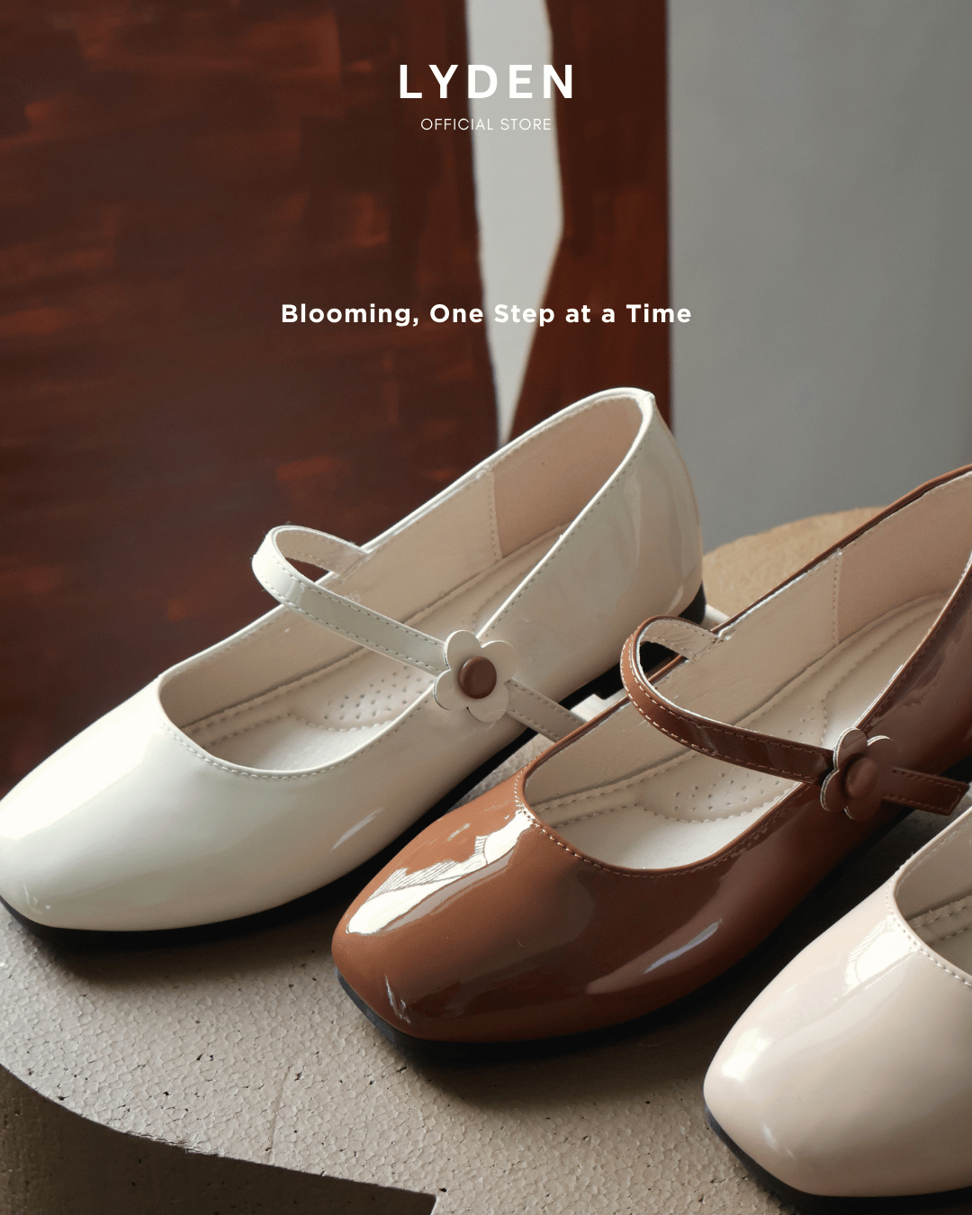 【Le Flowers Mini Bloom】Flats with Strap Series