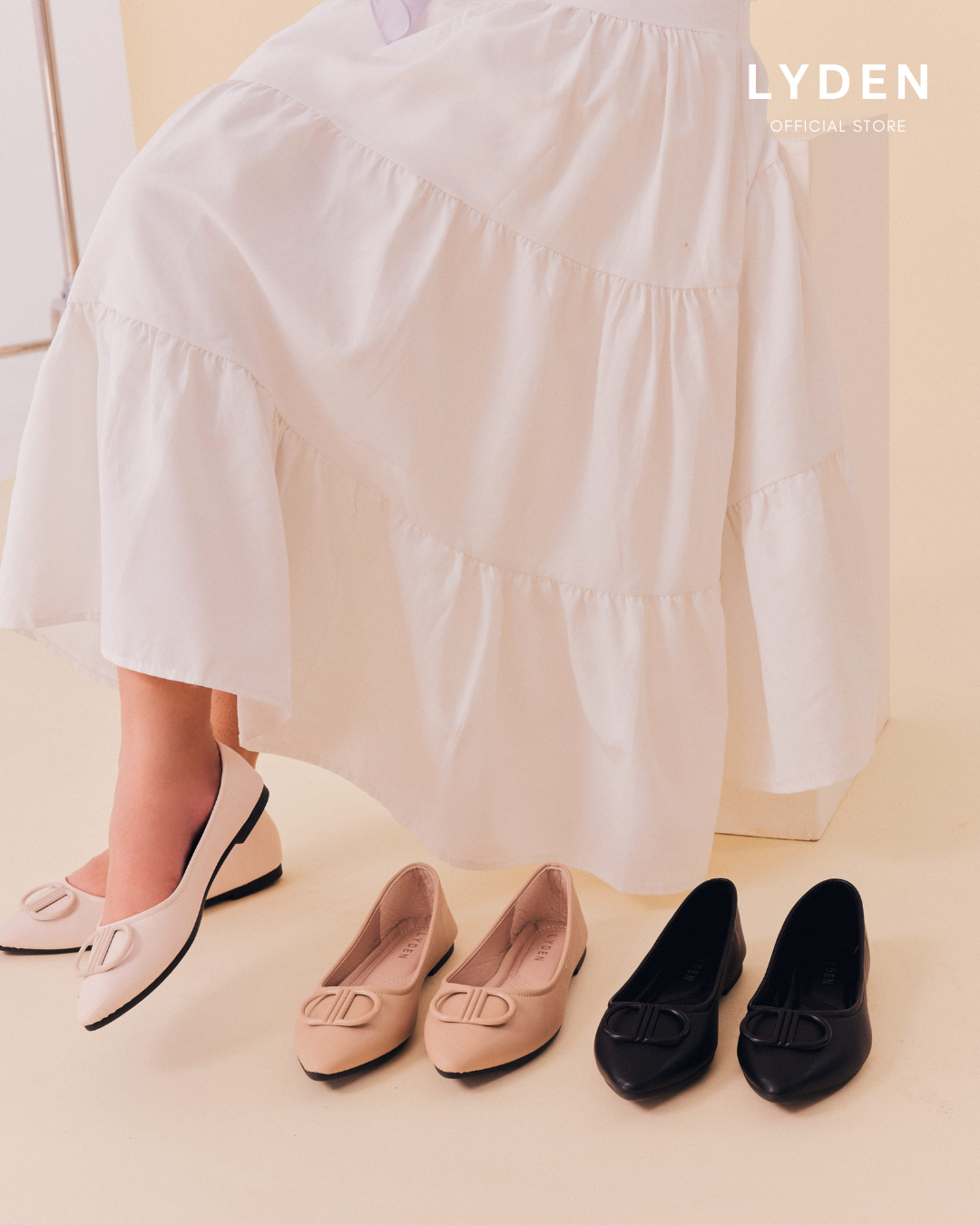 Lyden Dreamy Glam Pointed Series Flats - Classic Black