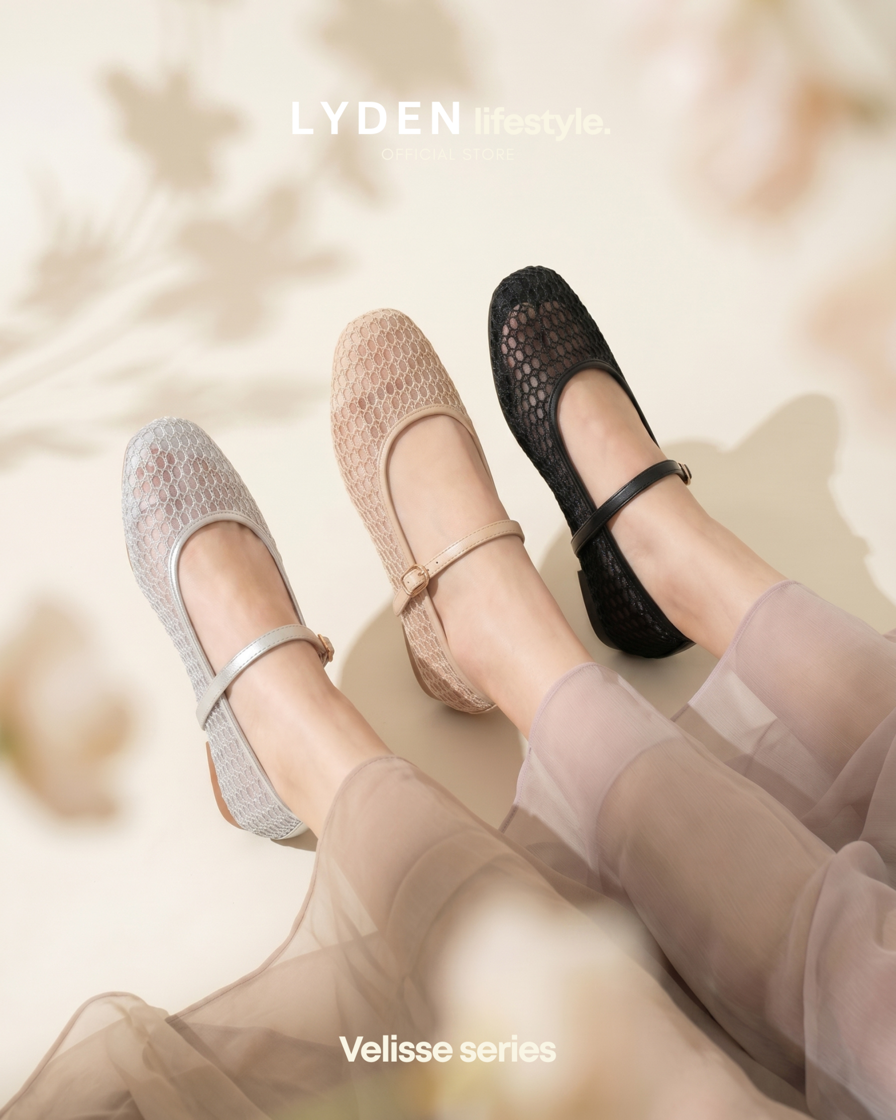 【NEW】Velisse Series Flats- Grey//Khaki//Black