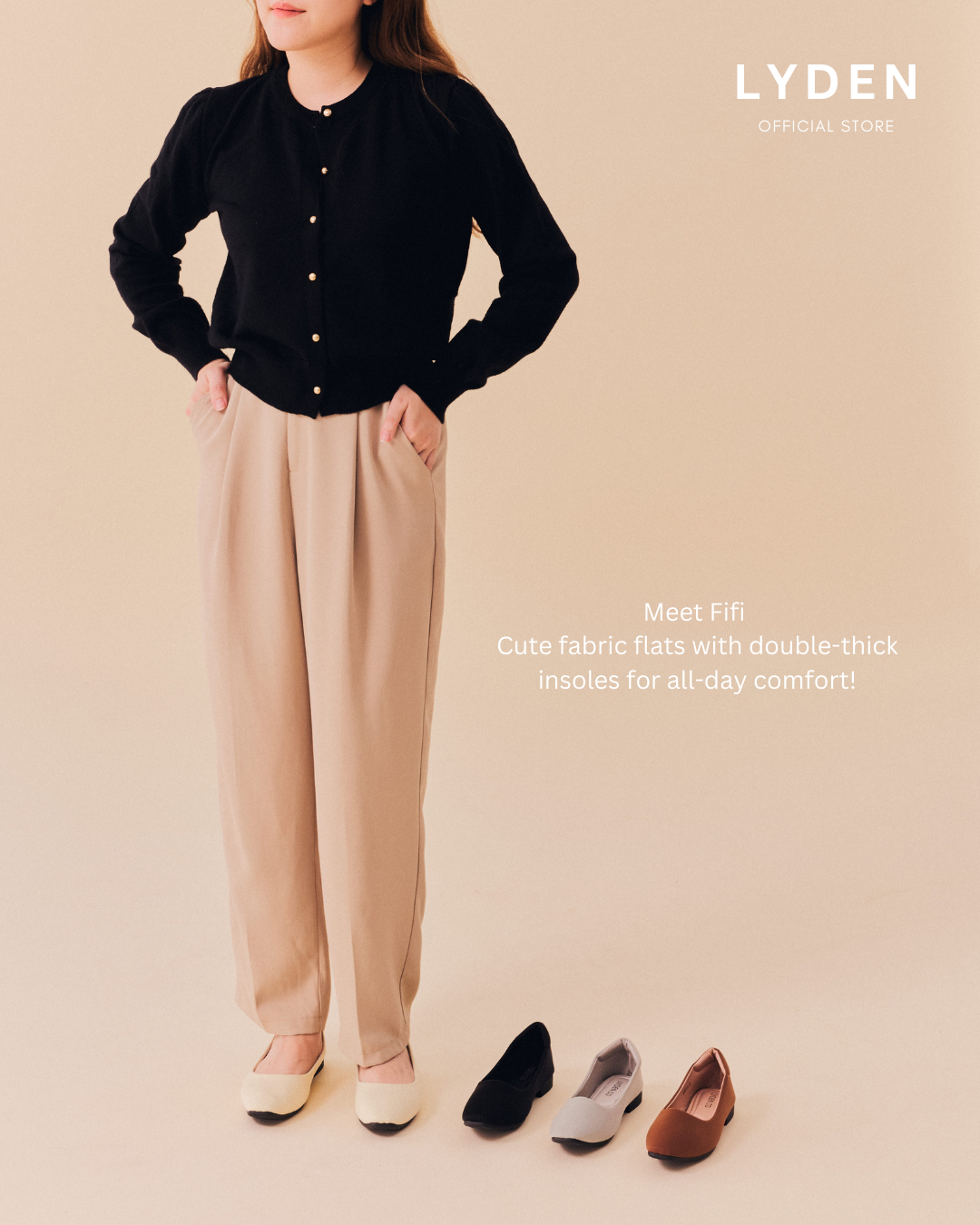 【NEW】Lyden Fifi Series Flats - Coffee