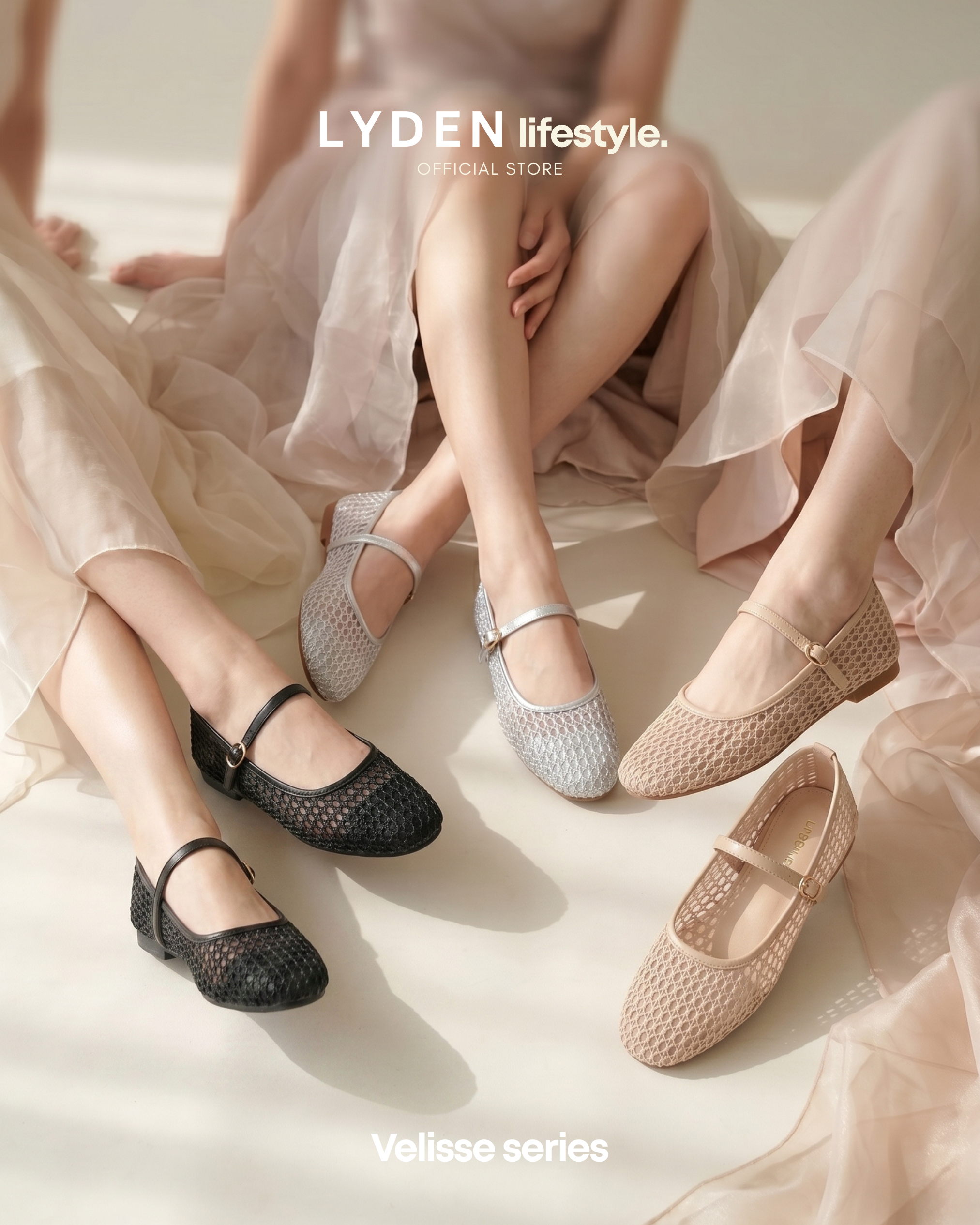 【NEW】Velisse Series Flats- Grey//Khaki//Black