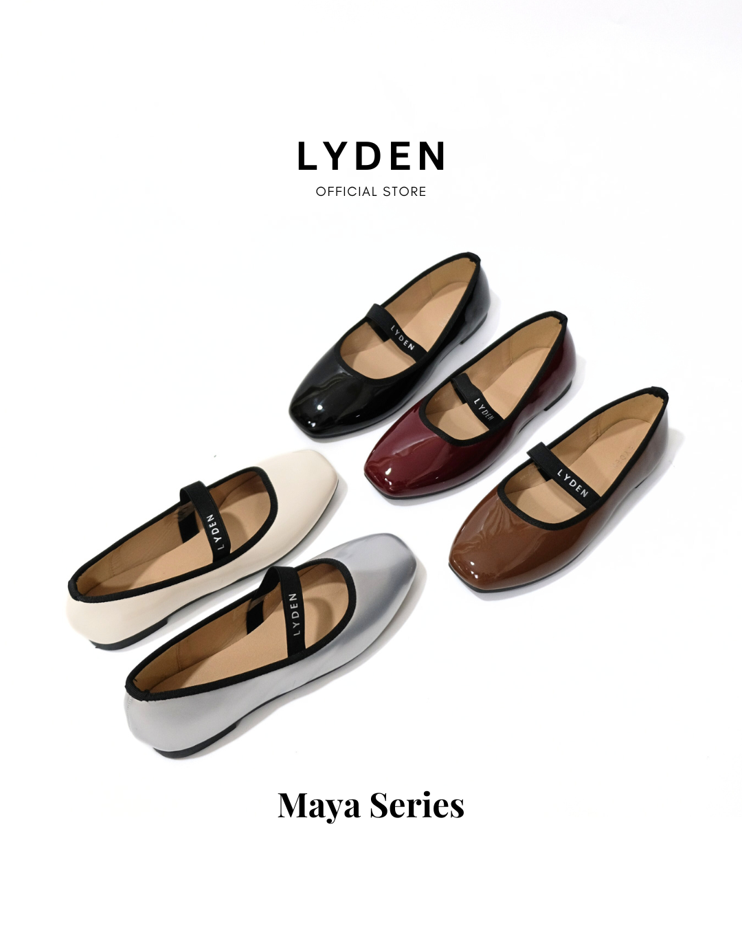 【NEW】Lyden Maya Series Flats - Beige//Silver//Brown//Maroon//Classic Black