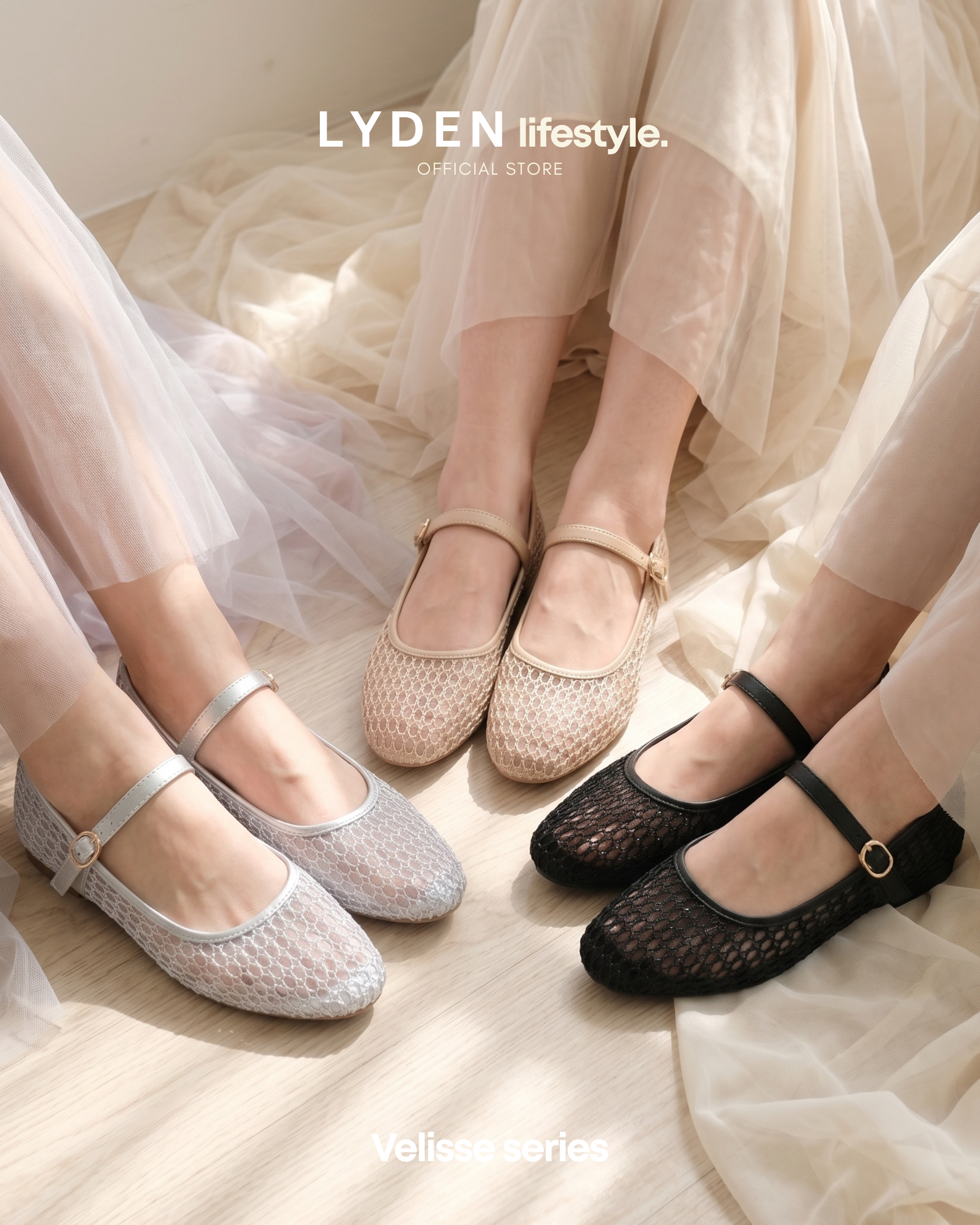 【NEW】Velisse Series Flats- Grey//Khaki//Black