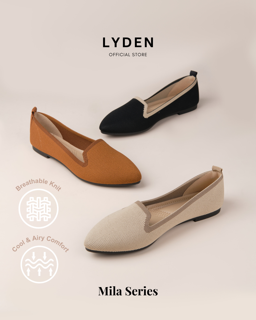 【NEW】Lyden Mila Series Flats - Classic Black