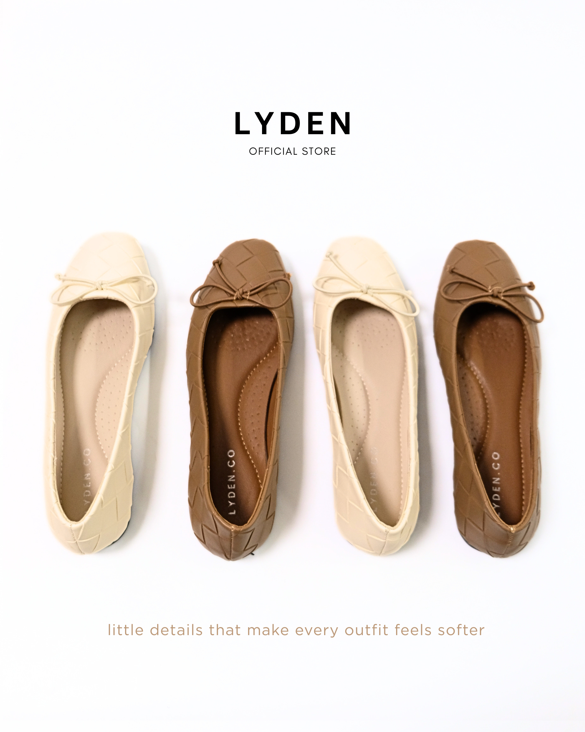 【NEW】Liora Series Flats - Beige//Dark Brown//Black