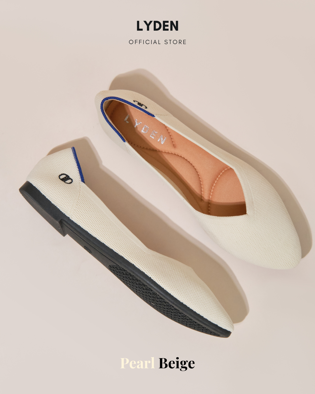 【NEW】Lyden Cleo Series Flats - Beige