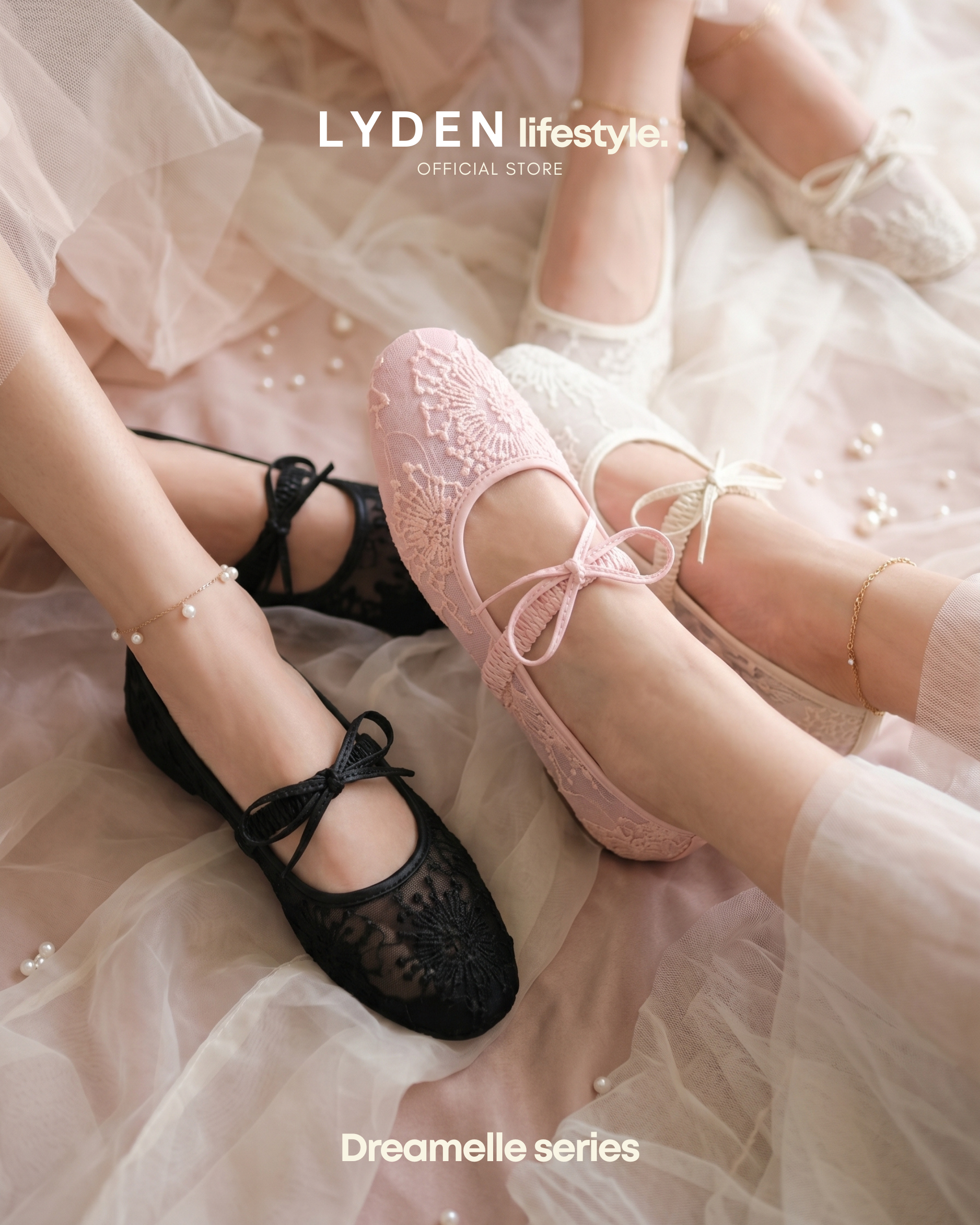 【NEW】Dreamelle Series- Beige//Pink//Black