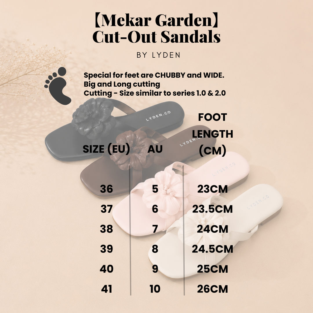 【Mekar Garden】Cut-Out Sandals