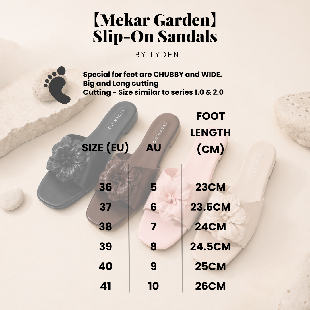 【Mekar Garden】Slip-On Sandals
