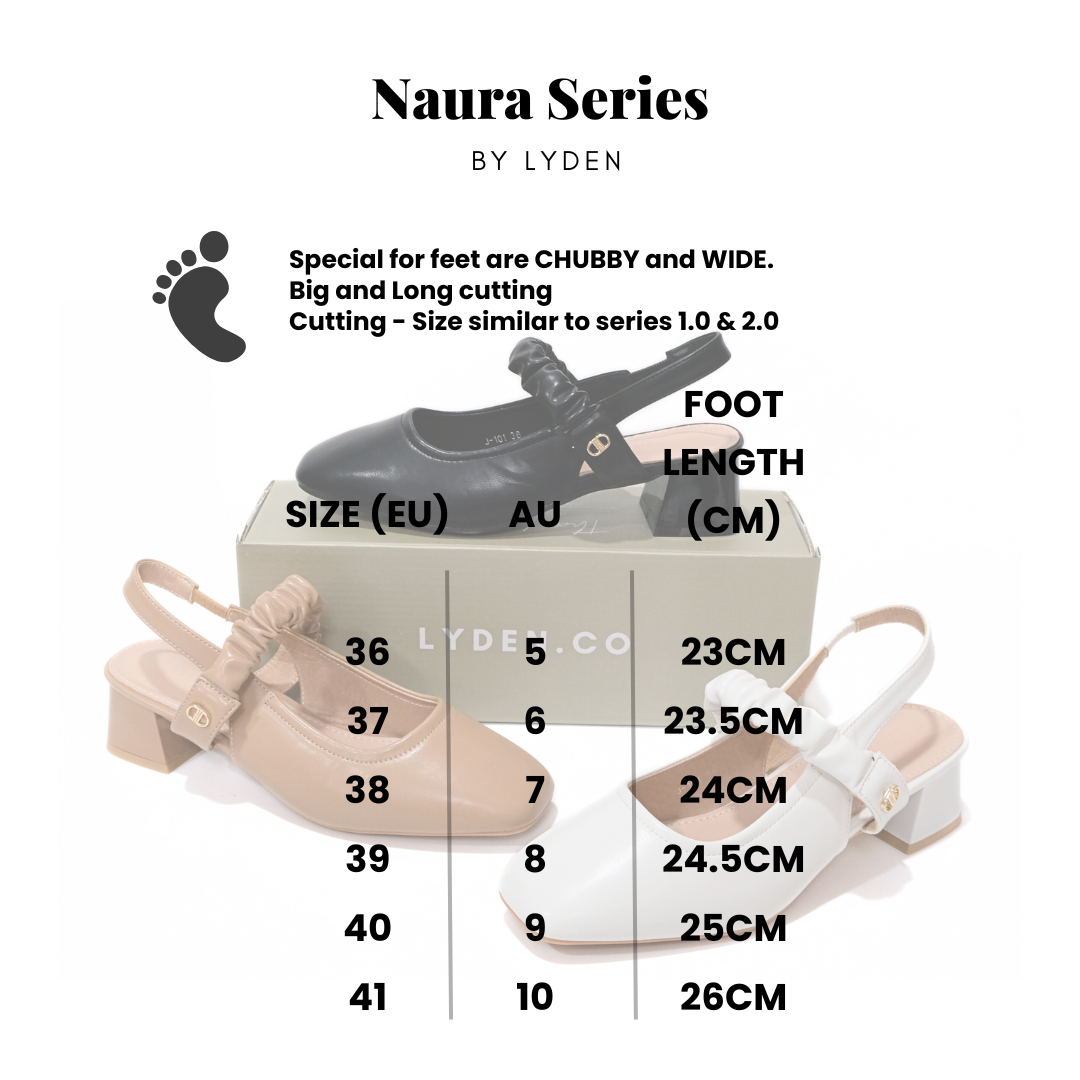 【NEW】Lyden Naura series 5cm pump heels - Classic Black//White//Khaki