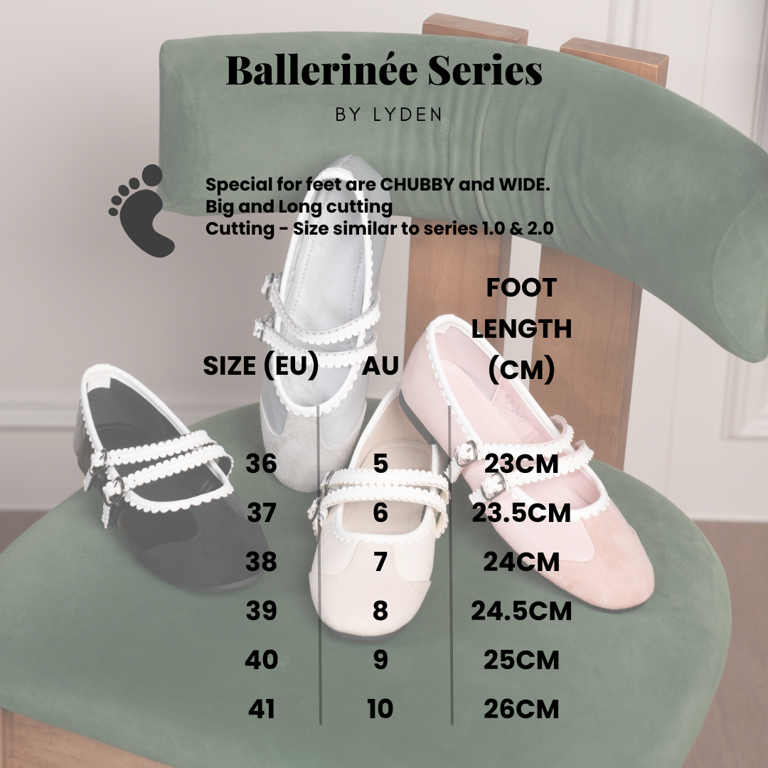 【NEW】Lyden Ballerinée Flats Series - Classic Black//Grey//Beige//Pink