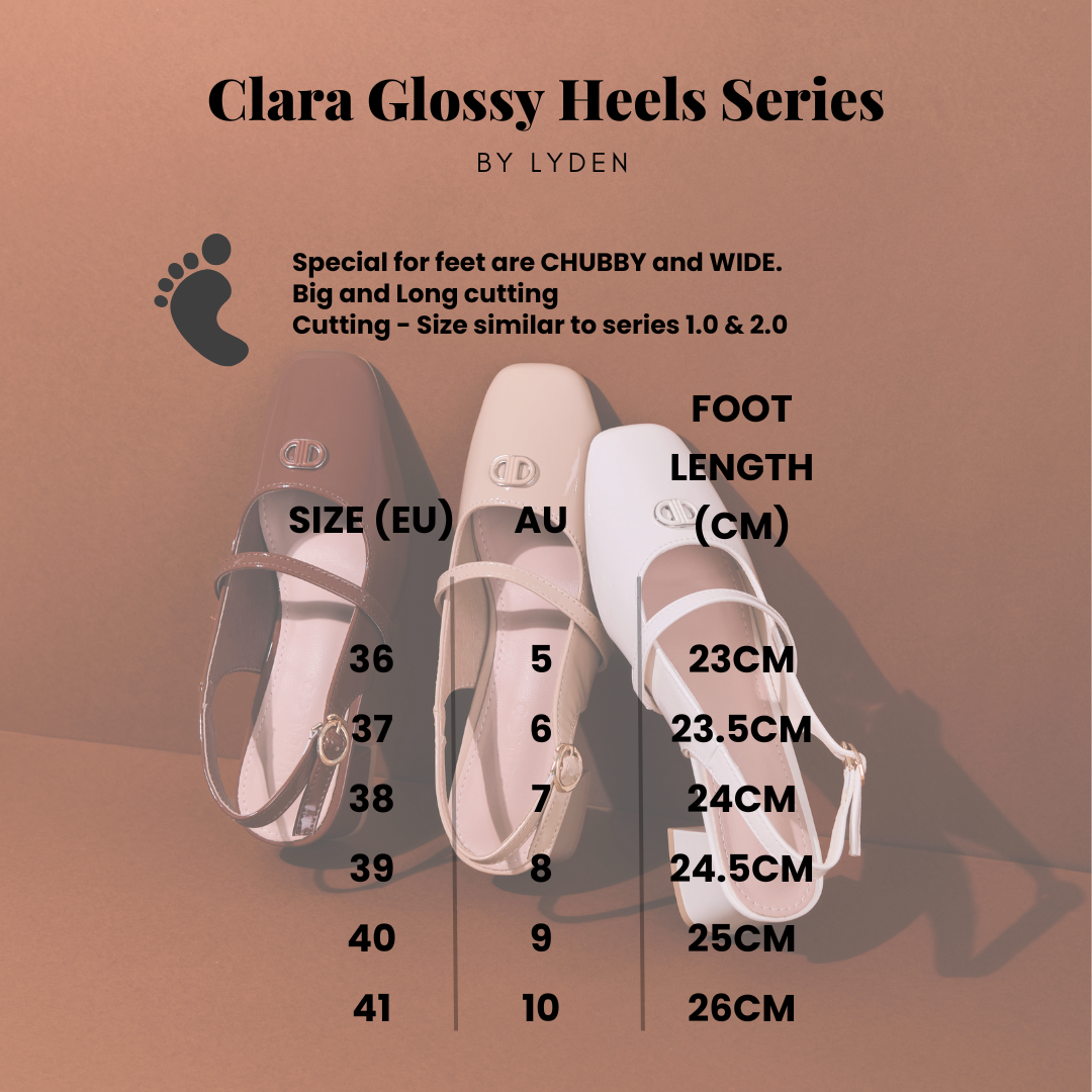 【NEW】Lyden Clara Glossy Heels series 5cm pump heels - Beige//Khaki//Brown