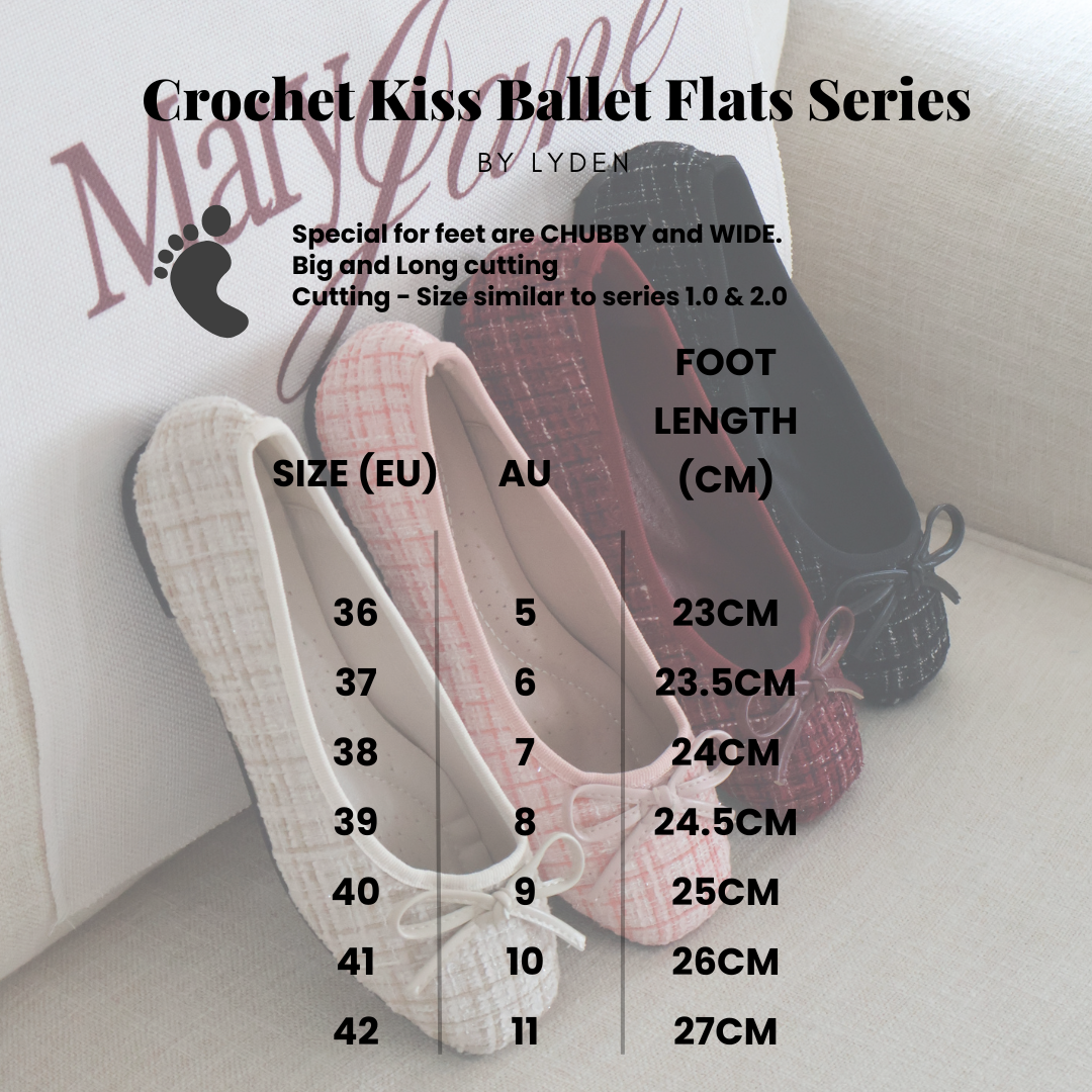 【NEW】Crochet Kiss Ballet Flats Series