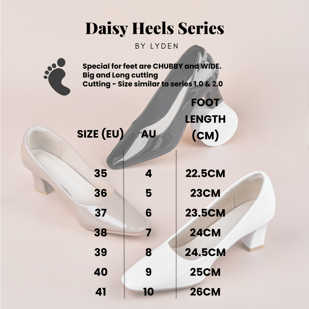 【NEW】Lyden Daisy Heels Series 6cm pump heels - Classic Black//White//Khaki