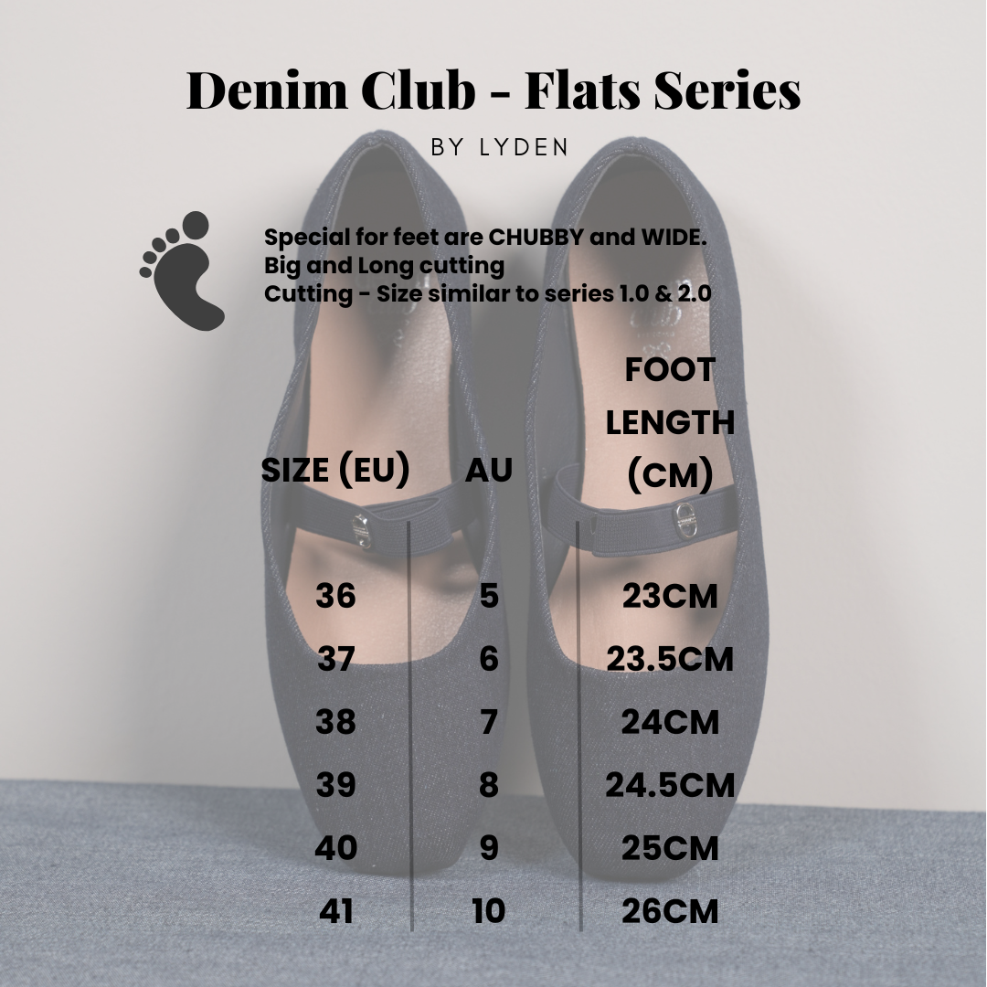 【NEW】Lyden Denim Club - Flats Series - Blue
