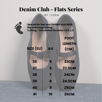 【NEW】Lyden Denim Club - Flats Series - Blue