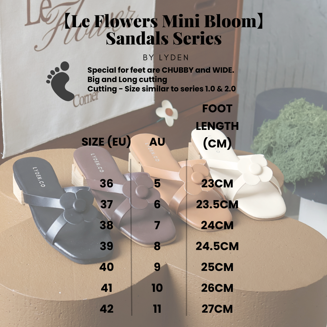 【NEW】【Le Flowers Mini Bloom】Sandals Series