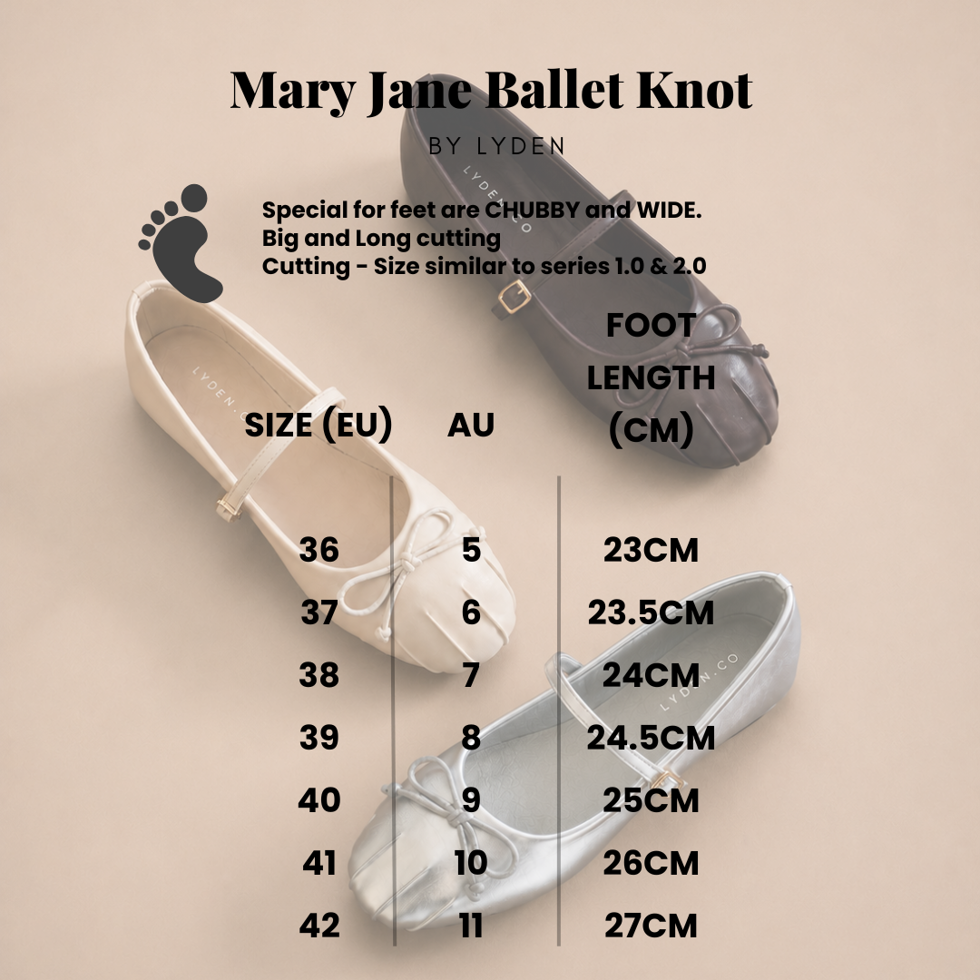 【NEW】Lyden Mary Jane Ballet Knot Strap Series Flats