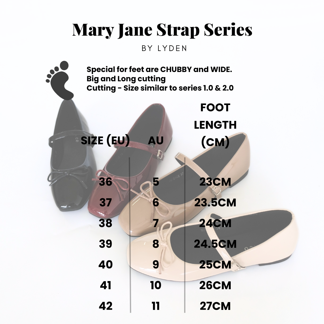 【NEW】Lyden Mary Jane Strap Series Flats - Beige//Khaki//Maroon//Classic Black