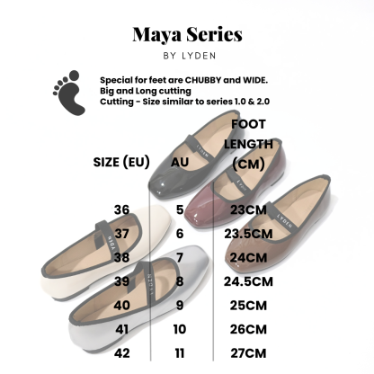 【NEW】Lyden Maya Series Flats - Beige//Silver//Brown//Maroon//Classic Black