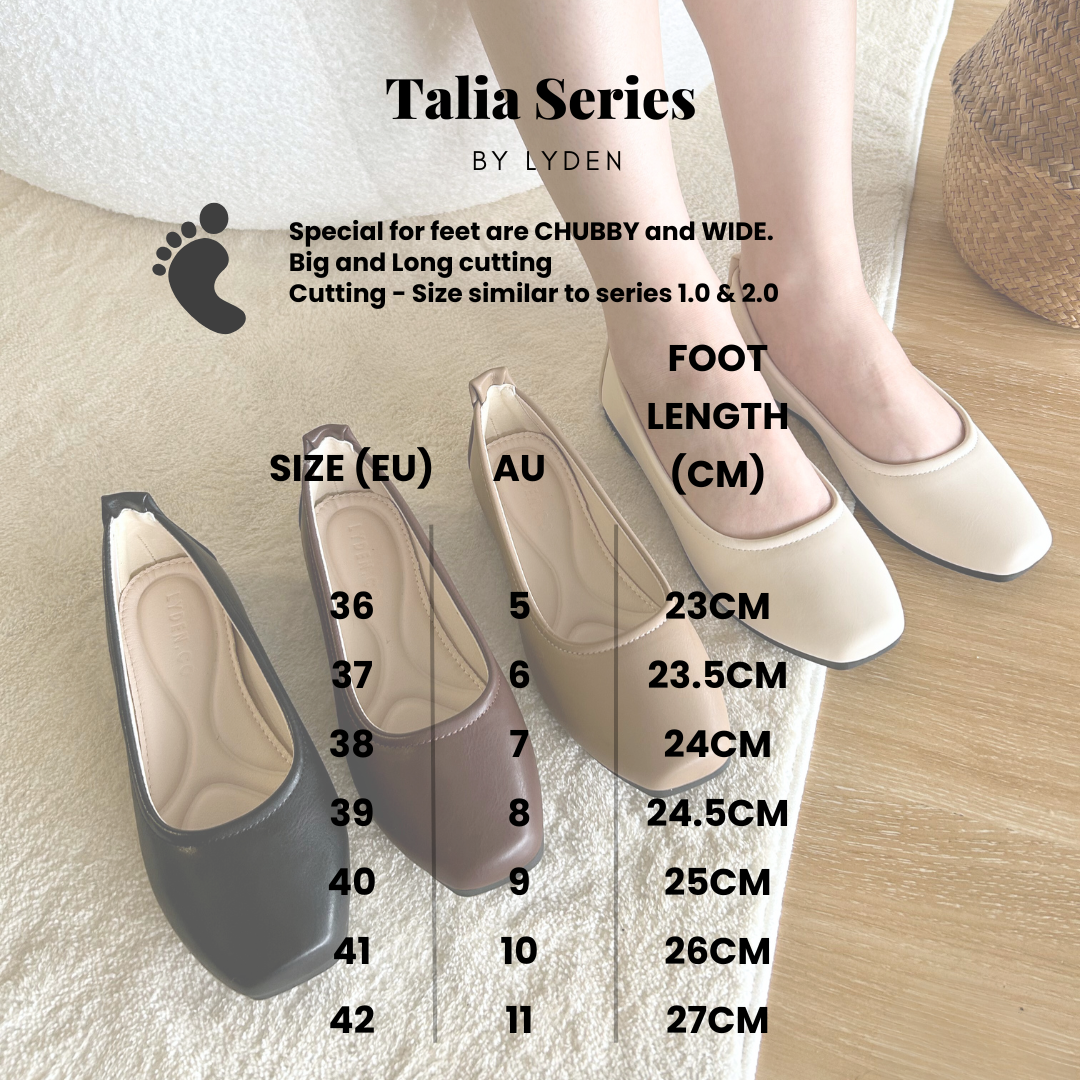 Lyden Talia Series Flats - Classic Black//Brown//Beige//Khaki