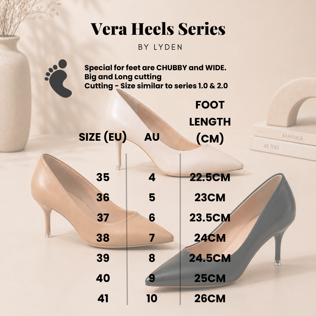 【NEW】Lyden Vera Series 7.5cm Matt & Glossy Heels