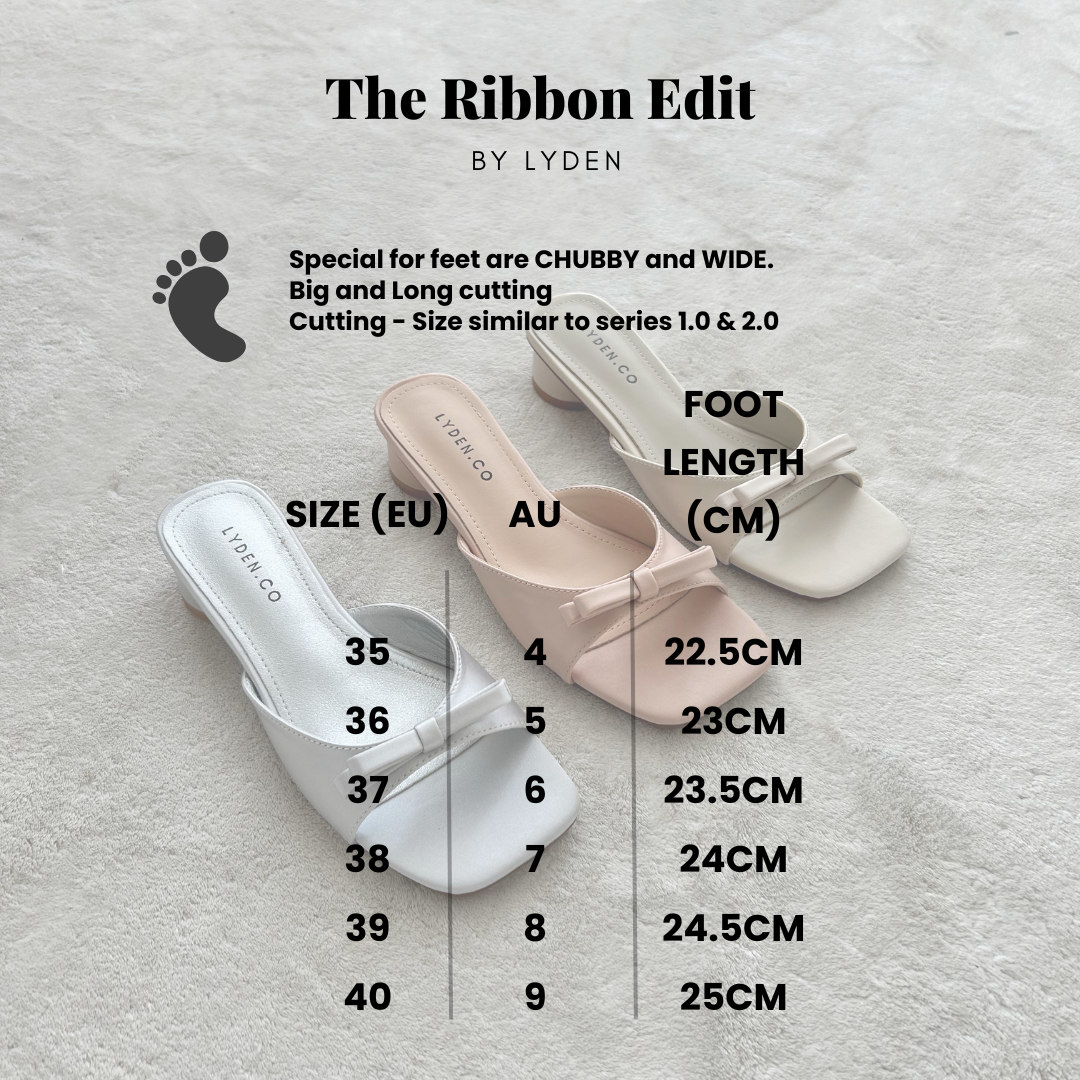【NEW】Lyden The Ribbon Edit Series 4.5cm pump heels - Beige//Pink//Silver