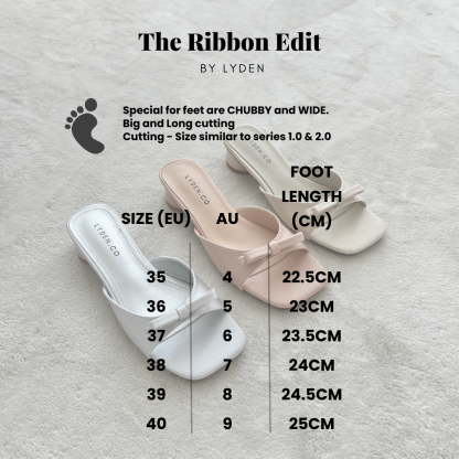 【NEW】Lyden The Ribbon Edit Series 4.5cm pump heels - Beige//Pink//Silver