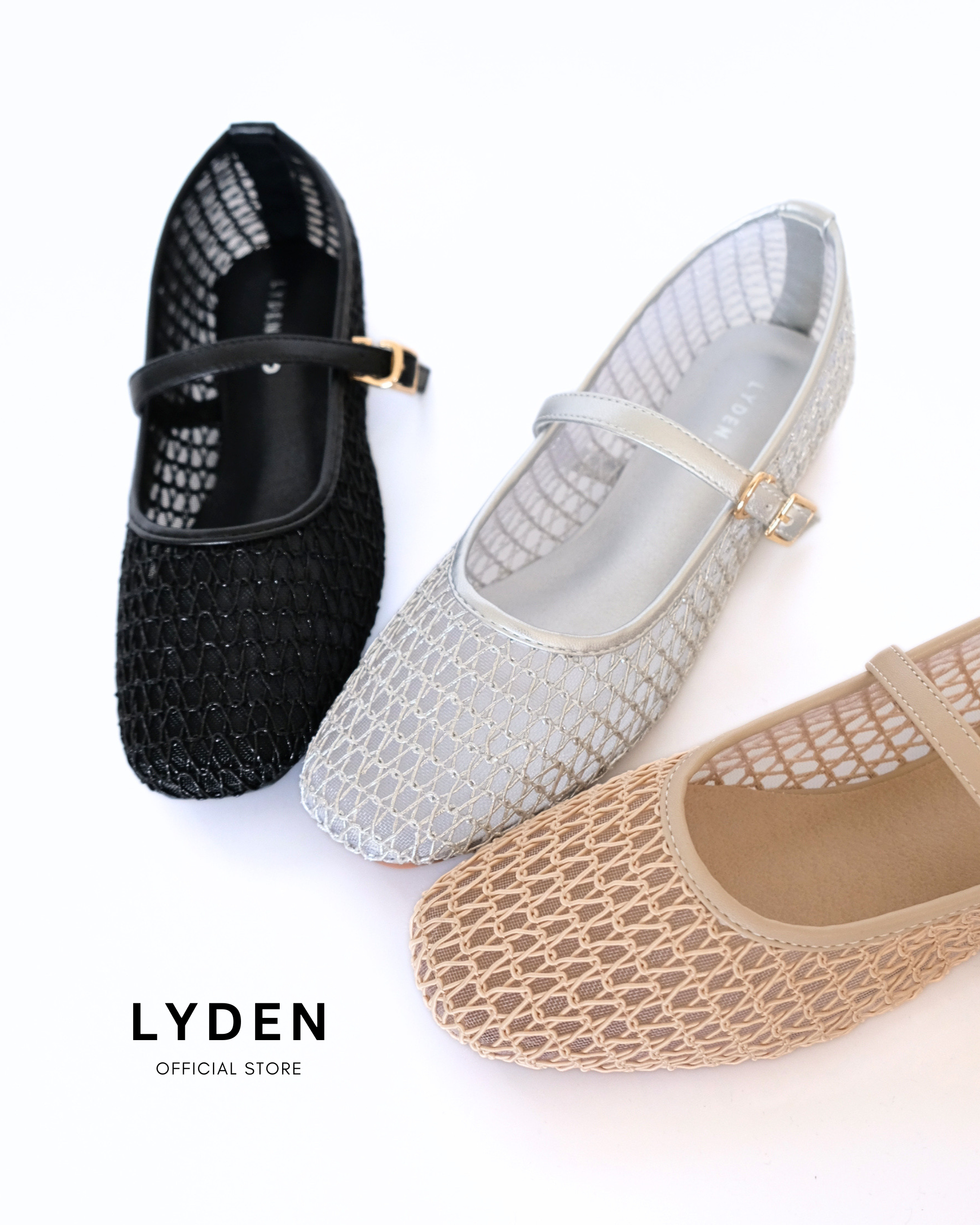 【NEW】Velisse Series Flats- Grey//Khaki//Black