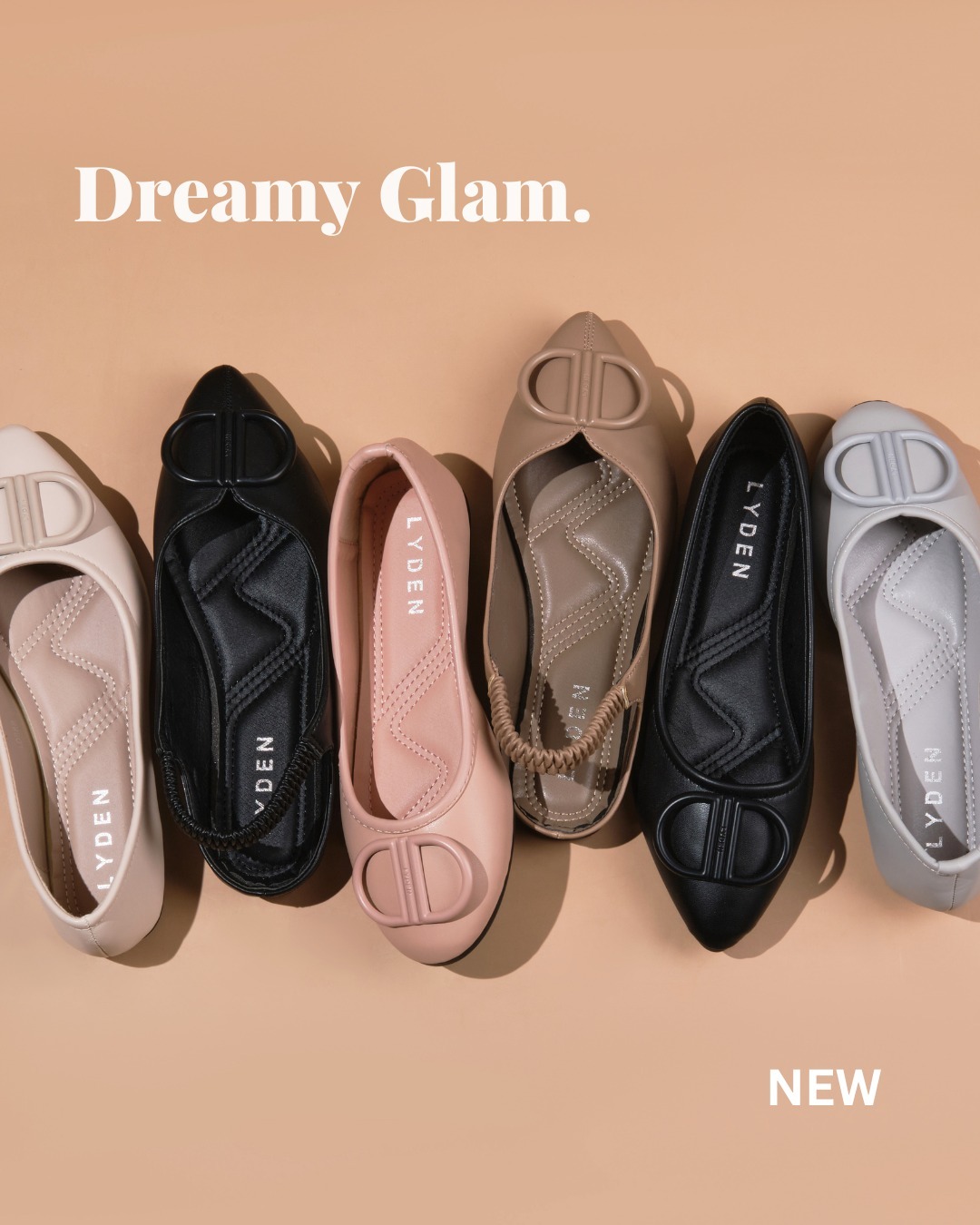 Lyden Dreamy Glam Pointed Series Flats - Classic Black
