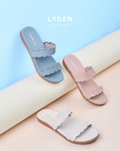 【NEW】Lyden Puffy Dream X Duo Straps Series Sandals - Beige//Pink//Blue