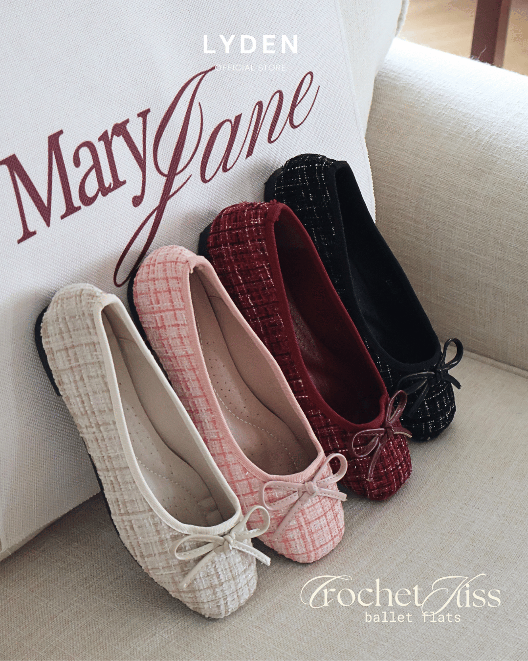 【NEW】Crochet Kiss Ballet Flats Series