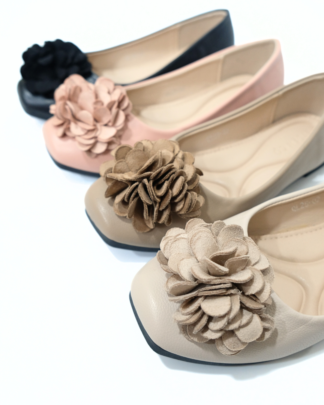 【NEW】Lyden Floral Series 1.0 Flats - Classic Black//Khaki//Pink//Beige