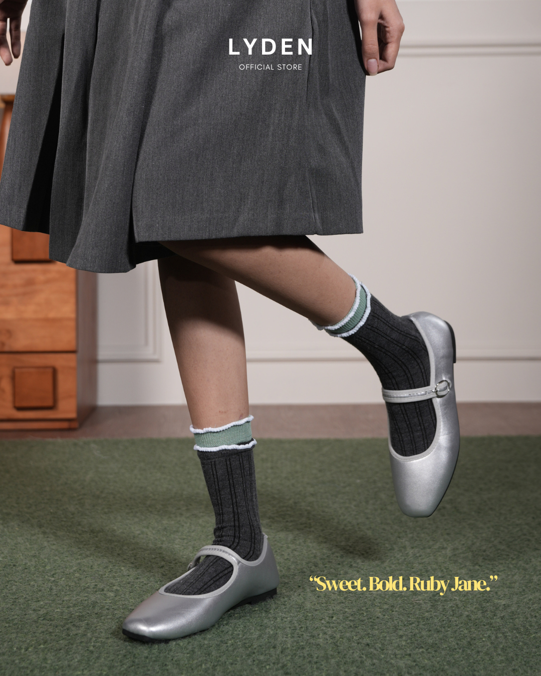 【NEW】Lyden Ruby Jane Series Flats - Beige//Brown//Grey